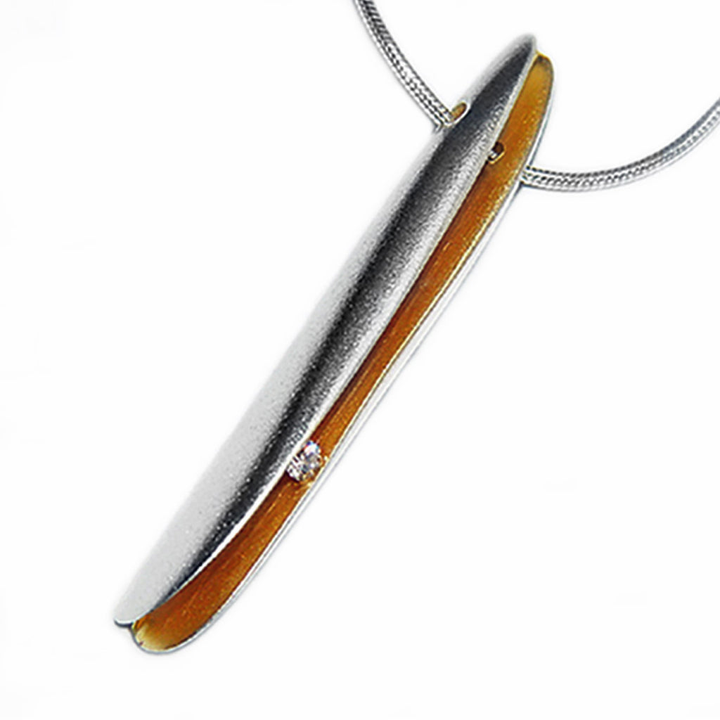 Large Trapped Necklace with Diamond