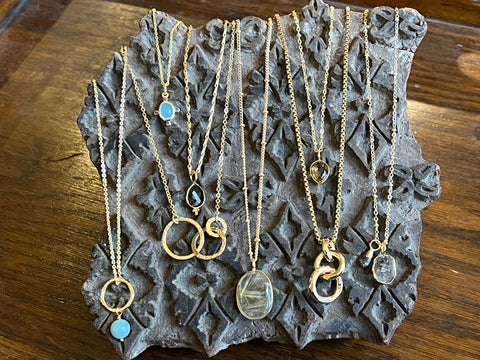 Small Coco Pendant on Box Chain
