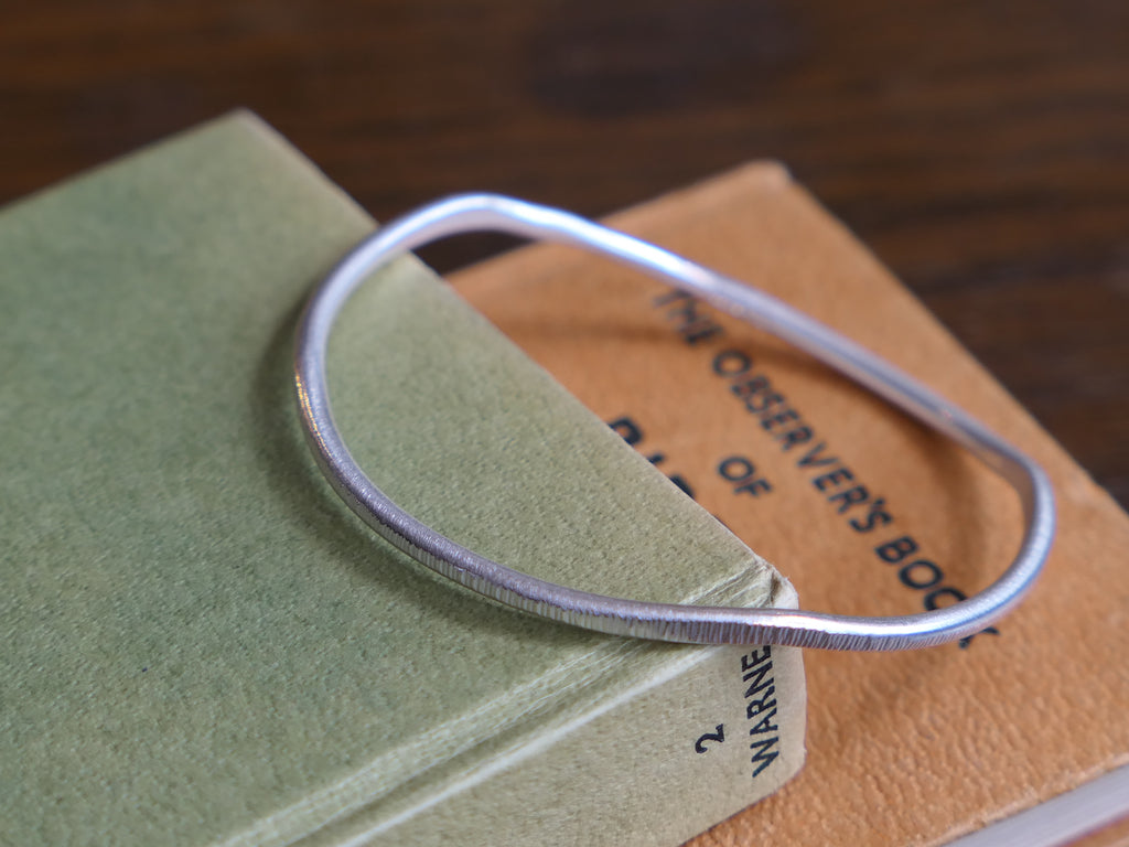 Fine, Textured, Silver Bangle