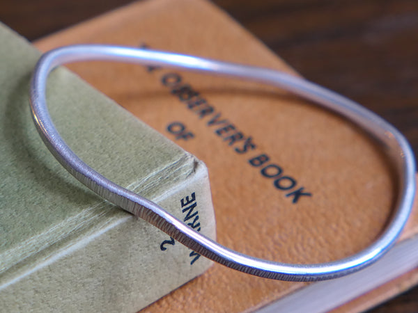 Fine, Textured, Silver Bangle