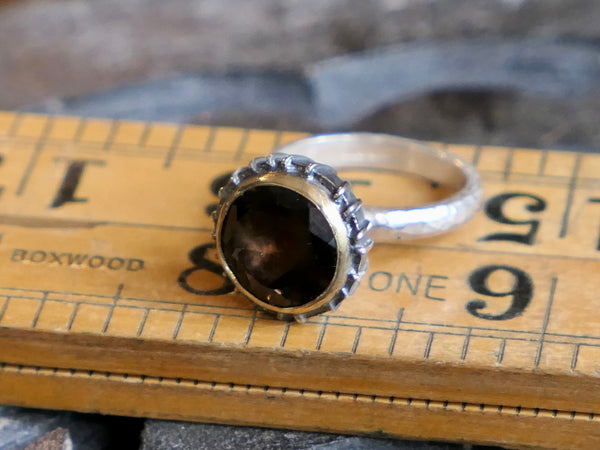 Smoky Quartz Cup Ring