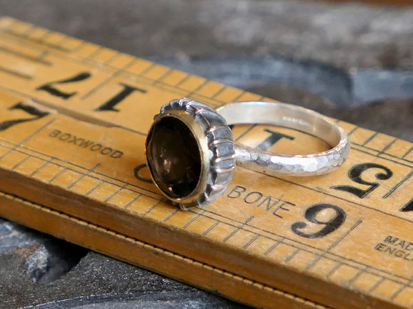 Smoky Quartz Cup Ring