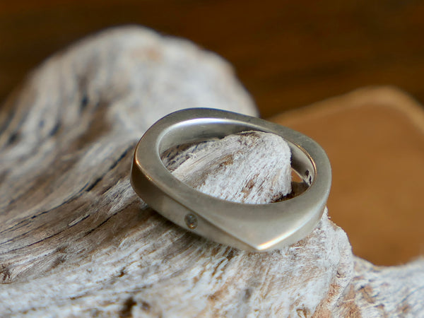 Vintage and Preloved Silver and Diamond Ring