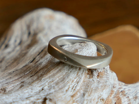 Vintage and Preloved Silver and Diamond Ring