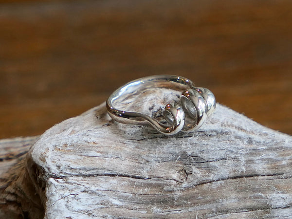 Vintage and Preloved Hayley Silver Ring with Spiral