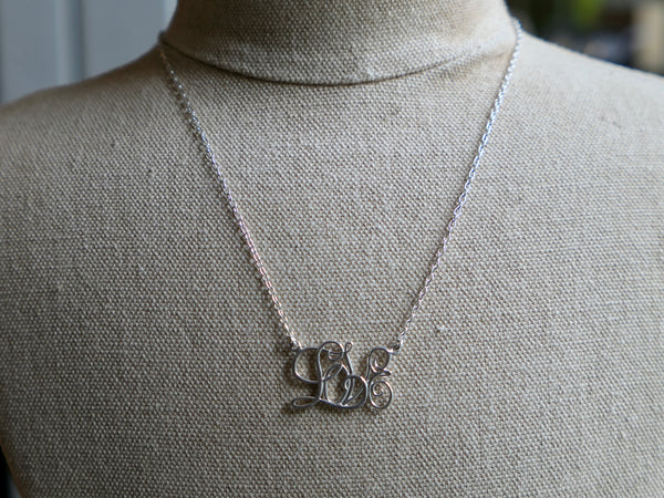 Vintage and Preloved Silver Love Necklace