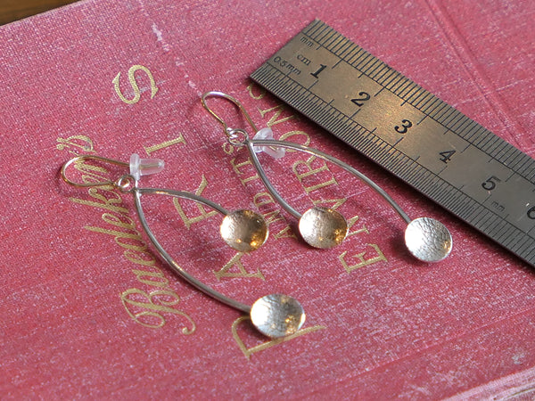 Silver and 14ct Gold Filled Deep Scoop Earrings