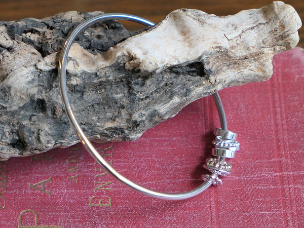 Silver and 14ct Gold Filled Jumble Link Bangle