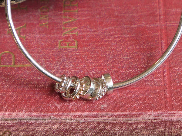 Silver and 14ct Gold Filled Jumble Link Bangle