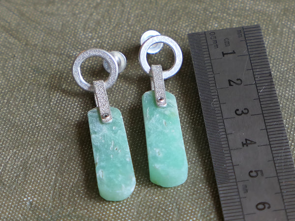 Rox Riveted Chrysoprase Drop Earrings