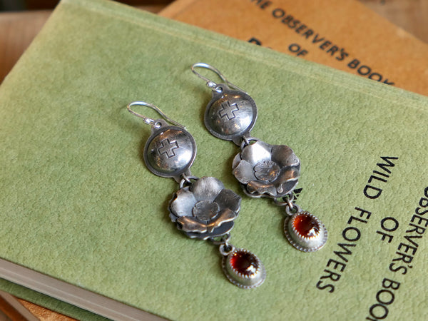 Sterling Silver, Primrose Drop Earrings