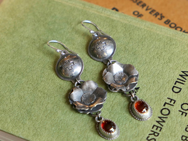 Sterling Silver, Primrose Drop Earrings