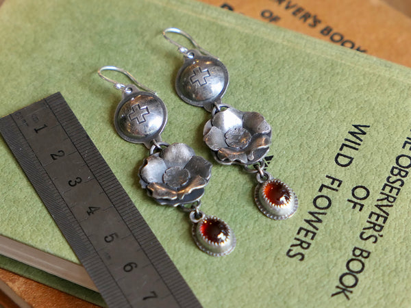 Sterling Silver, Primrose Drop Earrings