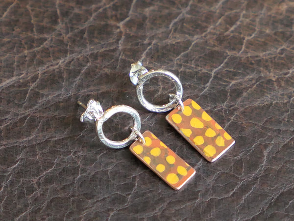Orange Dotty Earrings