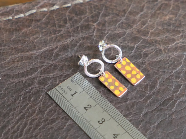 Orange Dotty Earrings