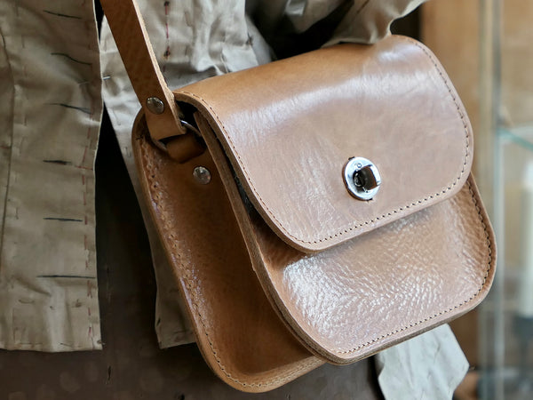 Tan Leather Cross Body Bag