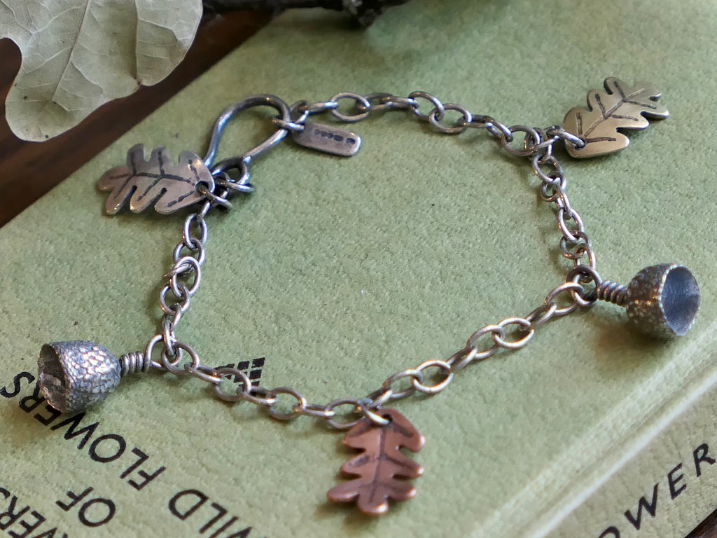 Fine Bracelet with Oak Leaves and Acorn Cups