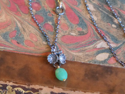 Triple Cup and Chrysoprase Necklace