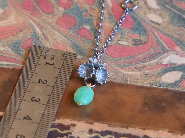 Triple Cup and Chrysoprase Necklace