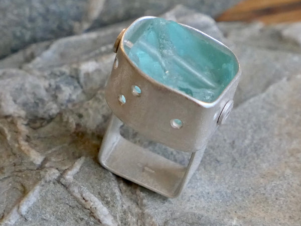 Rox Chunky Sea Glass  Ring