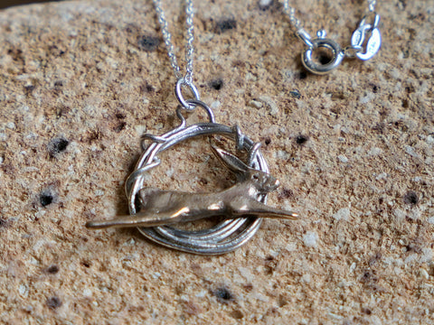Small Hare in Hoop Necklace