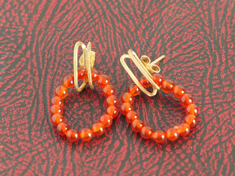 Orange Cloud Earrings