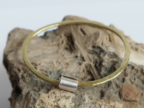 Rip Curl Bangle Brass and Silver