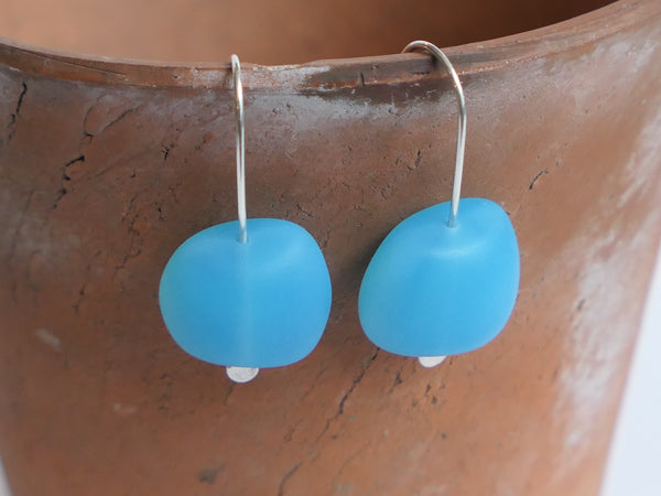 Turquoise Czech Glass Earrings