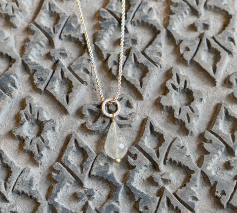 Gita Pendant with Golden Rutile Quartz
