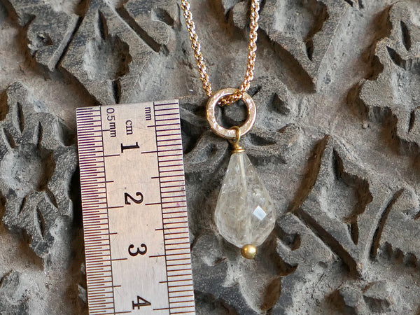 Gita Pendant with Golden Rutile Quartz