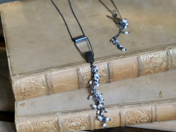 White Wisteria Flower Pendant