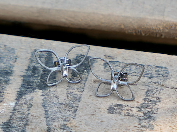 Butterfly Earrings with Cubic Zircona
