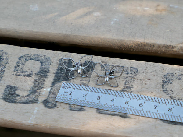 Butterfly Earrings with Cubic Zircona