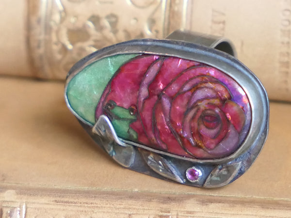 Frog and Rose Ring