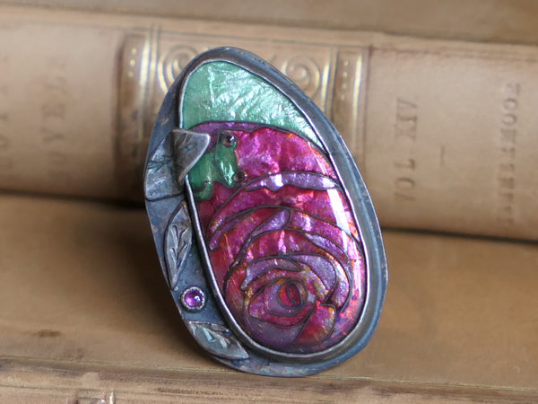 Frog and Rose Ring