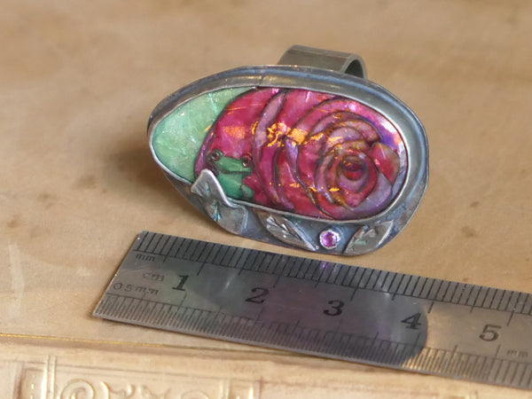 Frog and Rose Ring