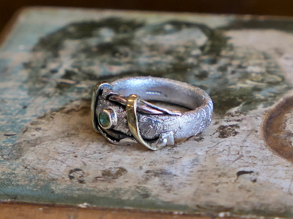 Mixed Metal Ring with Peridot #2