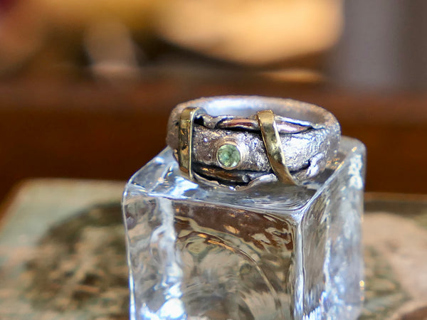 Mixed Metal Ring with Peridot #2