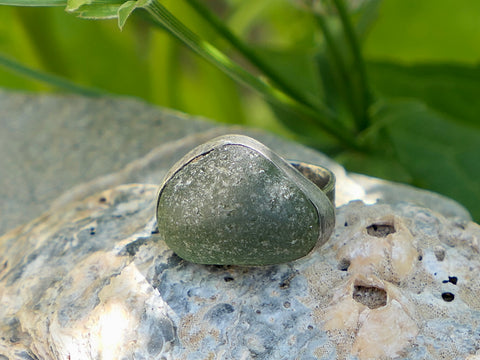 Green Sea Glass Ring