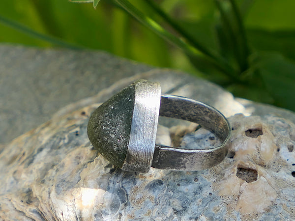 Green Sea Glass Ring