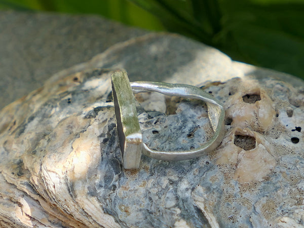 Blue Sea Glass Ring