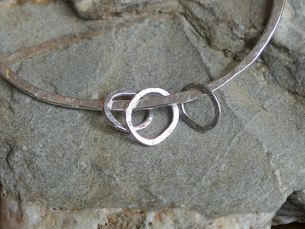 Oval Charm Eco-Silver Bangle