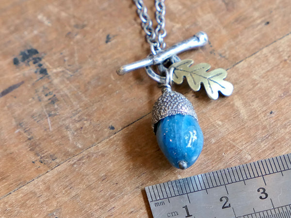 Small Acorn Pendant with Apatite