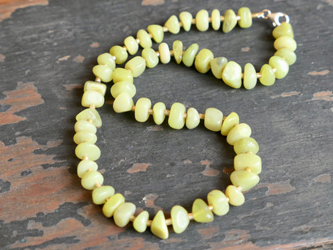 Vintage Jade and 24ct Gold Plated Bead Necklace