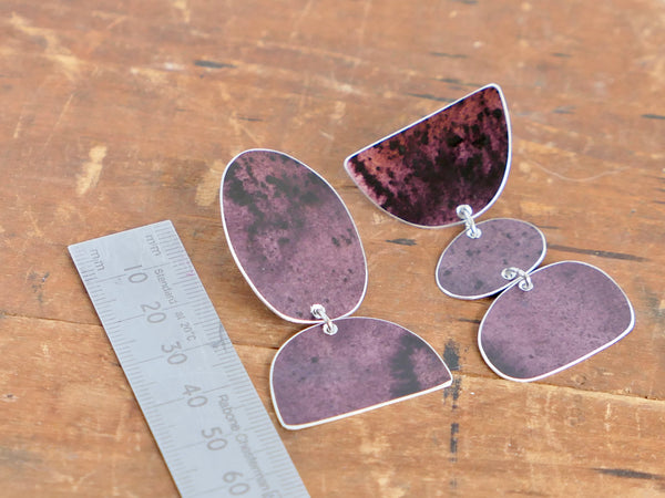 Form Earrings Aubergine