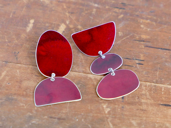 Form Earrings Chestnut