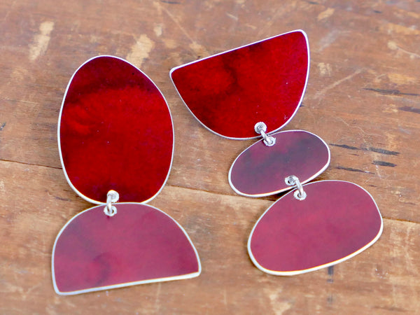 Form Earrings Chestnut