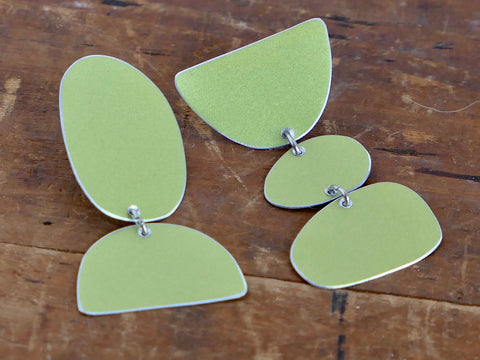 Form Earrings Chartreuse