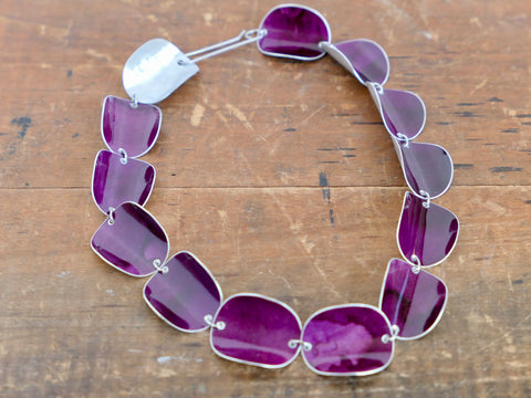 Origami Collar Aubergine