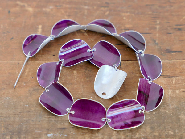 Origami Collar Aubergine
